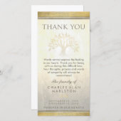 ゴールデンツリー悔やみや弔慰サンキューカード サンキューカード (正面/裏面)