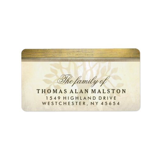 ゴールデンツリー悔やみや弔慰マッチング住所 シール (正面)