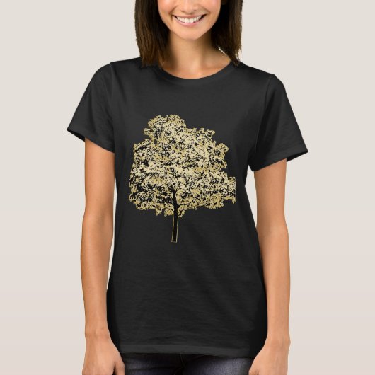 ゴールデンツリー自然オリジナルアート Tシャツ (正面)