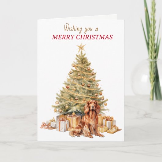 ゴールデンツリー アイリッシュセッター クリスマス (正面)