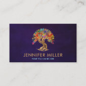 ゴールデンツリー – カラフルの葉 名刺 (正面)