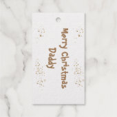 ゴールデンツリー、鹿、スターメリークリスマスパパ ギフトタグ (裏面)