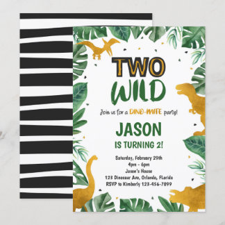 ゴールデンツーワイルド恐竜招待状 招待状