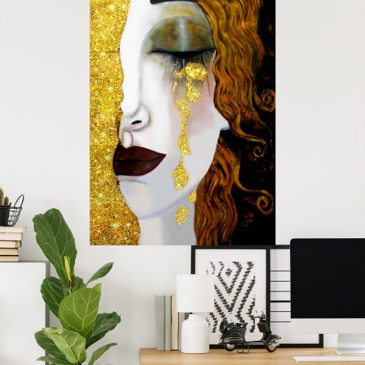 ゴールデンティアーズ、グスタフクリムト ポスター (ホームオフィス)