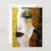 ゴールデンティアーズ、グスタフクリムト ポストカード (正面/裏面)