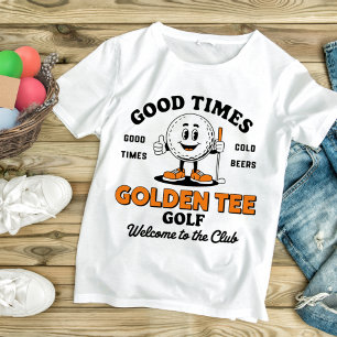 ゴールデンティーゴルフグッドタイムズコールドビール Tシャツ