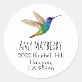 ゴールデンテイルサファイアハミングバード差出人住所 ラウンドシール