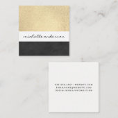 ゴールデンテクスチャカラーブロック |ファッションデザイナ スクエア名刺 (正面/裏面)