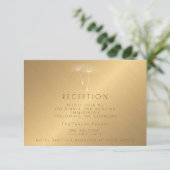ゴールデンテクスチャダンデリオンウェディングレセプション 招待状 (スタンド正面)