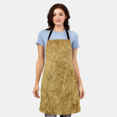 ゴールデンテクスチャ、ヴィンテージ金ゴールド、アンティーク、アート、バックガー エプロン (着用した状態)