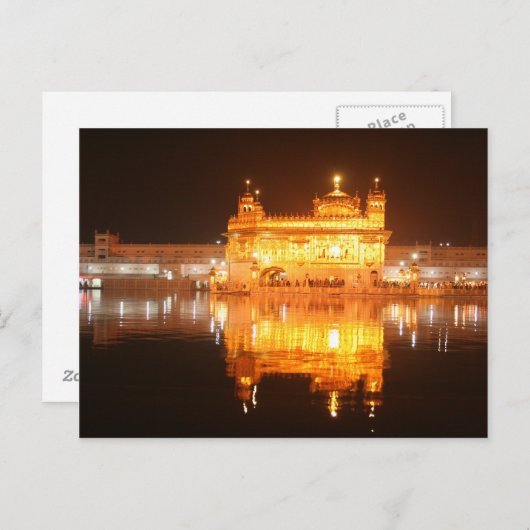 ゴールデンテンプルアムリトサールノースインディアアットナイト ポストカード (正面/裏面)