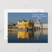ゴールデンテンプルインドヴィンテージ観光旅行の追加 ポストカード (正面/裏面)