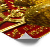 ゴールデンテンプル – チェンマイ – タイ ポスター (角)