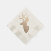 ゴールデンディアシルエット 縁ありカクテルナプキン (角)