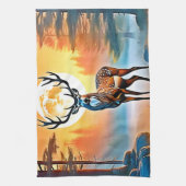 ゴールデンディアトワイライトピーク キッチンタオル (縦)