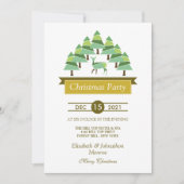 ゴールデンディアフォレストクリスマスパーティの招待状 招待状 (正面)