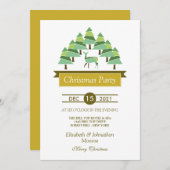 ゴールデンディアフォレストクリスマスパーティの招待状 招待状 (正面/裏面)