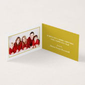 ゴールデンディアフォレスト、家族の写真クリスマスカード 名刺 (内部)