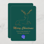 ゴールデンディア企業のクリスマスカード シーズンカード (正面/裏面)