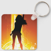 ゴールデンディスコ女性 キーホルダー (裏面)