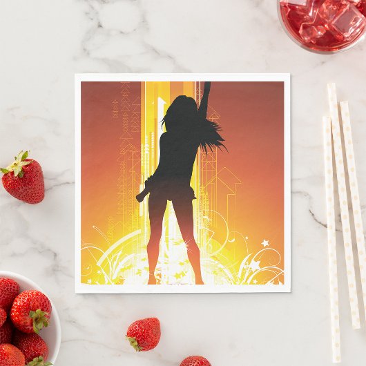 ゴールデンディスコ女性 スタンダードランチョンナプキン