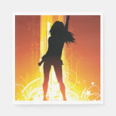 ゴールデンディスコ女性 スタンダードランチョンナプキン (正面)