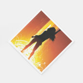 ゴールデンディスコ女性 スタンダードランチョンナプキン (角)