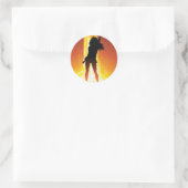 ゴールデンディスコ女性 ラウンドシール (バッグ)