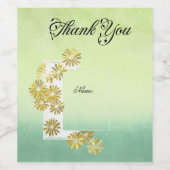 ゴールデンデイジードリームエレガンスロマンスヴィンテージシック ワインラベル (シングルラベル)