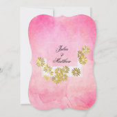 ゴールデンデイジードリームエレガンスロマンスヴィンテージシック 招待状 (裏面)