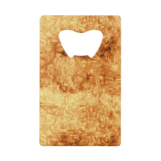 ゴールデンデイジー反射抽象芸術 クレジットカード栓抜き (正面)