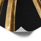 ゴールデンデイトパームリーフ：ブラックミニマリスト ポスター (角)