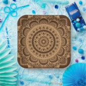 ゴールデンデザイン9インチスクエア紙プレート ペーパープレート (パーティー)