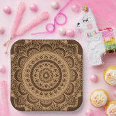 ゴールデンデザイン9インチスクエア紙プレート ペーパープレート (パーティー)