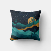 ゴールデンデザートナイトスケープ – 抽象芸術サボアート クッション (正面)