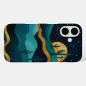 ゴールデンデザートナイトスケープ – 抽象芸術サボアート Case-Mate iPhoneケース (裏面 (横))
