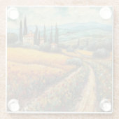 ゴールデントスカーナの夢 ガラスコースター (裏面)