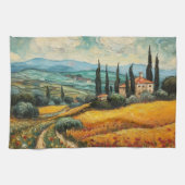 ゴールデントスカーナの夢 キッチンタオル (横)