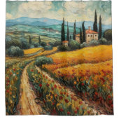 ゴールデントスカーナの夢 シャワーカーテン (正面)