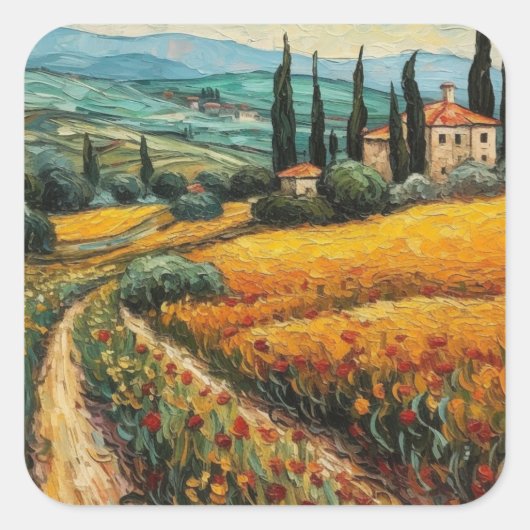 ゴールデントスカーナの夢 スクエアシール (正面)