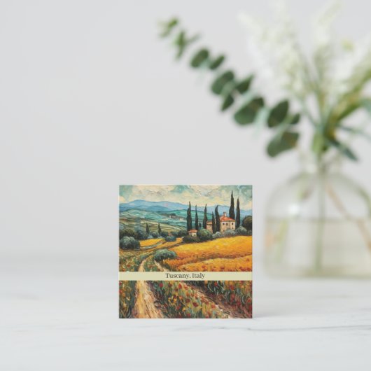 ゴールデントスカーナの夢 スクエア名刺 (スタンド正面)