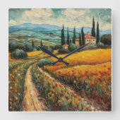 ゴールデントスカーナの夢 スクエア壁時計 (正面)