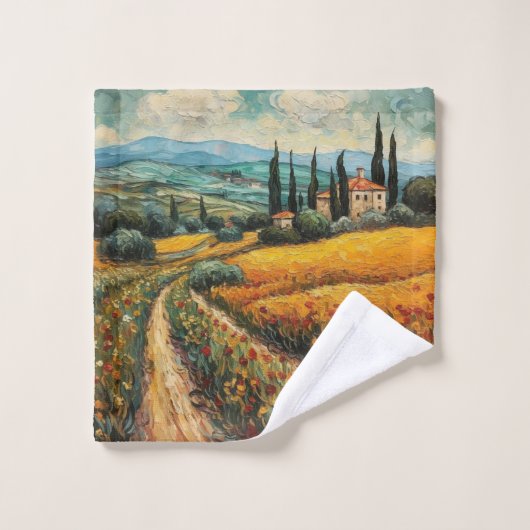 ゴールデントスカーナの夢 バスタオルセット (ウォッシュタオル)