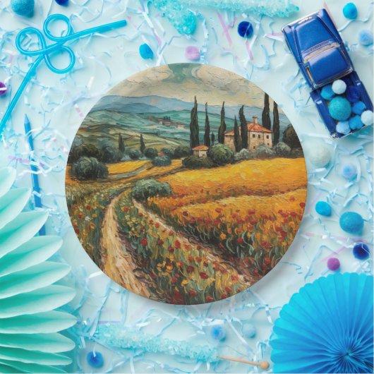 ゴールデントスカーナの夢 ペーパープレート (パーティー)