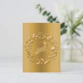 ゴールデントナカイとリースクリスマス シーズンポストカード (スタンド正面)