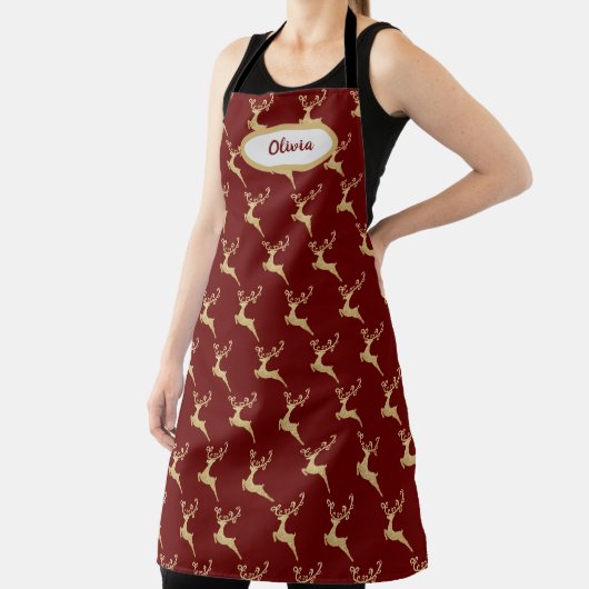 ゴールデントナカイのパタパーソナライズされたーン エプロン (インサイチュ)