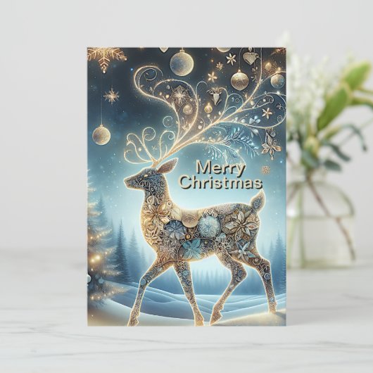 ゴールデントナカイクリスマスオーナメントブルースカイ シーズンカード (スタンド正面)