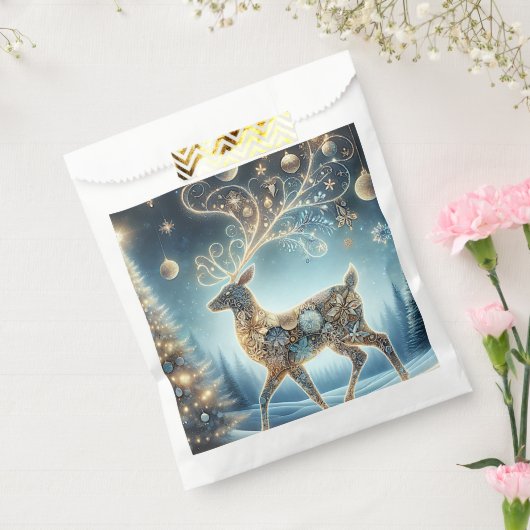 ゴールデントナカイクリスマスオーナメントブルースカイ フェイバーバッグ (封をした状態)