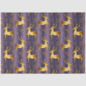 ゴールデントナカイ、金ゴールドメリークリスマスパープル 薄葉紙 (正面)