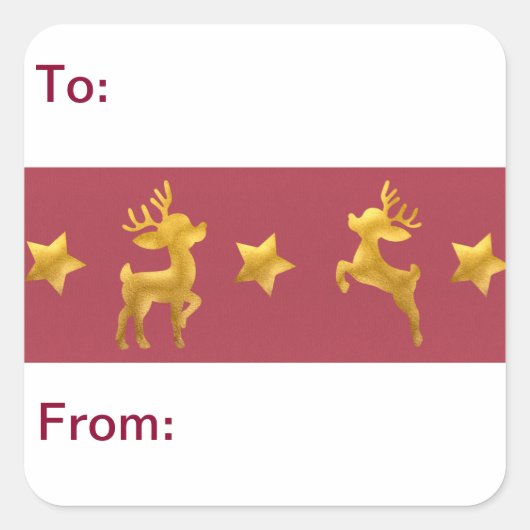 ゴールデントナディアオンレッド紙から スクエアシール (正面)